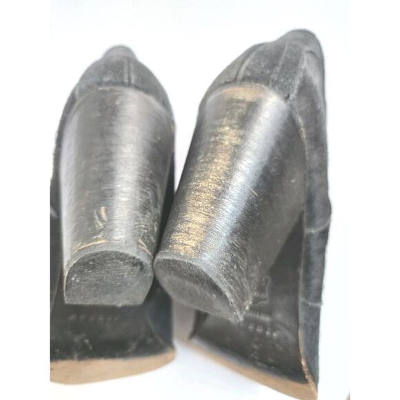 Womens Jigsaw Calfhair Ankle Boots Leather Zip-Up Black Size 39 US 8.5 - Picture 9 of 12